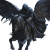 Dark Winged Warrior Vinyl Car Decal Sticker – Waterproof & UV-Resistant 8"