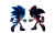 Sonic Vs Shadows Vinyl Car Decal Sticker – Waterproof & UV-Resistant 8"
