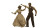 Dancing Couple 1900 Vinyl Car Decal Sticker – Waterproof & UV-Resistant 8"
