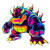 Neon Cartoon Bowser Vinyl Car Decal Sticker – Waterproof & UV-Resistant 8"