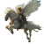 Lion On Flying Horse Vinyl Car Decal Sticker – Waterproof & UV-Resistant 8"