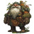 Mountain Druid Dwarf Vinyl Car Decal Sticker – Waterproof & UV-Resistant 8"