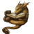 Bronze Dragon Reading Vinyl Car Decal Sticker – Waterproof & UV-Resistant 8"
