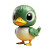 Cute Duck Vinyl Car Decal Sticker – Waterproof & UV-Resistant 8"