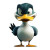 Playful 3D Duck Vinyl Car Decal Sticker – Waterproof & UV-Resistant 8"