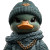 Green Duck Beanie Vinyl Car Decal Sticker – Waterproof & UV-Resistant 8"