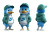 Blue Duck Character Vinyl Car Decal Sticker – Waterproof & UV-Resistant 8"