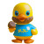 Bearded Rubber Duck Vinyl Car Decal Sticker – Waterproof & UV-Resistant 8"
