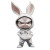 Angry Rabbit Hoodie Vinyl Car Decal Sticker – Waterproof & UV-Resistant 8"