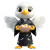 Cute Eagle Chef Vinyl Car Decal Sticker – Waterproof & UV-Resistant 8"