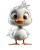 Cute Baby Duck V2 Vinyl Car Decal Sticker – Waterproof & UV-Resistant 8"