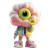 Flower-Head Monster Toy Vinyl Car Decal Sticker – Waterproof & UV-Resistant 8"