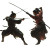 Samurai Sword Clash Vinyl Car Decal Sticker – Waterproof & UV-Resistant 8"