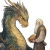 Dragon And Old Man Vinyl Car Decal Sticker – Waterproof & UV-Resistant 8"