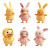 Cute Duck Bunny Vinyl Car Decal Sticker – Waterproof & UV-Resistant 8"