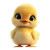 Cute Yellow Duckling Vinyl Car Decal Sticker – Waterproof & UV-Resistant 8"