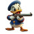 Donald Duck Sharpshooter Vinyl Car Decal Sticker – Waterproof & UV-Resistant 8"