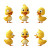 Cute Yellow Duck V6 Vinyl Car Decal Sticker – Waterproof & UV-Resistant 8"