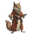 Sickly Monk Squirrel Vinyl Car Decal Sticker – Waterproof & UV-Resistant 8"