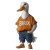 Duck In Jersey V2 Vinyl Car Decal Sticker – Waterproof & UV-Resistant 8"