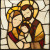 Holy Family Stained Glass Vinyl Car Decal Sticker – Waterproof & UV-Resistant 8"