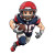 Football Player Cartoon Vinyl Car Decal Sticker – Waterproof & UV-Resistant 8"