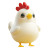 Cute 3D Chicken V2 Vinyl Car Decal Sticker – Waterproof & UV-Resistant 8"