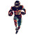 Football Player Design Vinyl Car Decal Sticker – Waterproof & UV-Resistant 8"