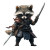 Cute Raccoon Rogue Vinyl Car Decal Sticker – Waterproof & UV-Resistant 8"