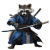 Raccoon Samurai Vinyl Car Decal Sticker – Waterproof & UV-Resistant 8"