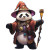 Ghibli Panda Wizard Vinyl Car Decal Sticker – Waterproof & UV-Resistant 8"