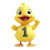 Yellow Duckling Character Vinyl Car Decal Sticker – Waterproof & UV-Resistant 8"