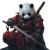 Panda Warrior Monk Vinyl Car Decal Sticker – Waterproof & UV-Resistant 8"