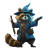 Dnd Raccoon Wizard Vinyl Car Decal Sticker – Waterproof & UV-Resistant 8"