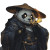 Royal Panda Profile Vinyl Car Decal Sticker – Waterproof & UV-Resistant 8"
