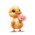 Baby Duck Flower Vinyl Car Decal Sticker – Waterproof & UV-Resistant 8"