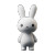 White Easter Bunny Vinyl Car Decal Sticker – Waterproof & UV-Resistant 8"