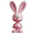 Pink Stylish Rabbit Vinyl Car Decal Sticker – Waterproof & UV-Resistant 8"