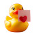 Valentine'S Rubber Duck Vinyl Car Decal Sticker – Waterproof & UV-Resistant 8"