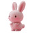 Pink Felt Bunny Vinyl Car Decal Sticker – Waterproof & UV-Resistant 8"