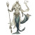 Old Mermaid King Vinyl Car Decal Sticker – Waterproof & UV-Resistant 8"