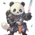 Anime Panda Warrior Vinyl Car Decal Sticker – Waterproof & UV-Resistant 8"