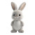 Cute Rabbit Plush V2 Vinyl Car Decal Sticker – Waterproof & UV-Resistant 8"