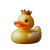 Crowned Yellow Duck Vinyl Car Decal Sticker – Waterproof & UV-Resistant 8"