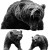 Angry Bear Poses Vinyl Car Decal Sticker – Waterproof & UV-Resistant 8"
