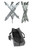 Ultra-Fab Products Wheel Chock | For Tandem Axle Trailers | Super Grip Steel Chocks | Ratchet Wrench & Padlock | Set of 2