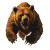 Fierce Brown Bear Vinyl Car Decal Sticker – Waterproof & UV-Resistant 8"
