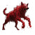Red Slime Wolf Vinyl Car Decal Sticker – Waterproof & UV-Resistant 8"