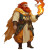Fiery Dwarf Druid Vinyl Car Decal Sticker – Waterproof & UV-Resistant 8"