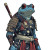 Armored Frogfolk Warrior Vinyl Car Decal Sticker – Waterproof & UV-Resistant 8"